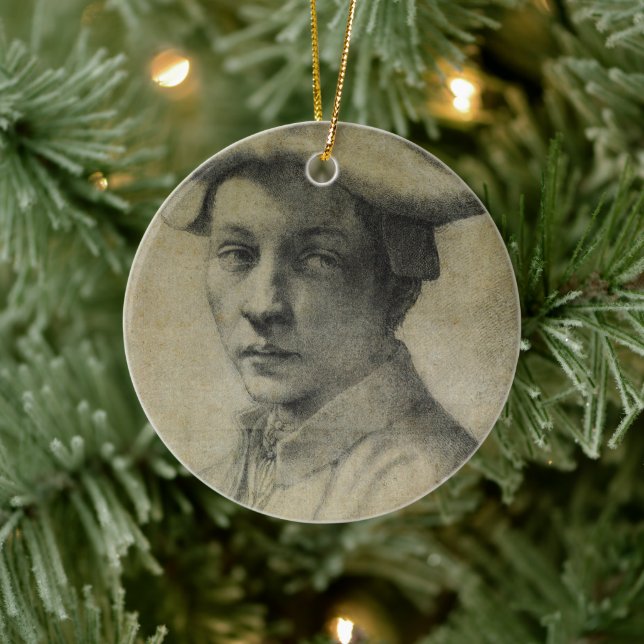 Ornamento De Cerâmica Michelangelo Retrato de Andrea Quaratesi (Árvore)