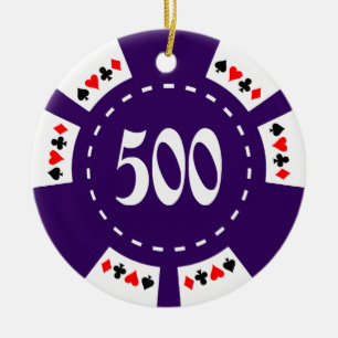 Ornamento De Cerâmica Microplaqueta de póquer de 500 dólares