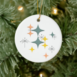 Ornamento De Cerâmica Mid Century Modern Eames Atomic Starbursts Custom 