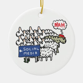 Ornamento De Cerâmica Mídia antissocial