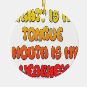 Ornamento De Cerâmica Mighight Tongue Weak Mouth Pic