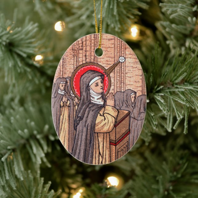 Ornamento De Cerâmica Milagre de Bl. Imelda Lambertini (VVP 010) (Árvore)