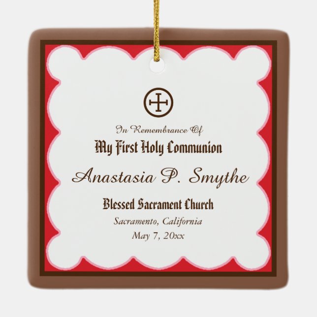 Ornamento De Cerâmica Milagre de Bl. Imelda Lambertini (VVP 010) (Verso)