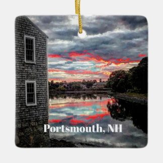 Ornamento De Cerâmica Mill Pond Sunset, Portsmouth, NH Ornament