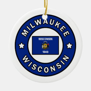 Ornamento De Cerâmica Milwaukee Wisconsin