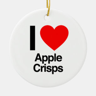 Ornamento De Cerâmica mim batatas fritas da maçã de amor