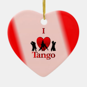 Ornamento De Cerâmica Mim tango do coração
