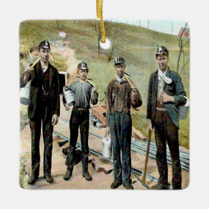 Ornamento De Cerâmica Mineiros de carvão 1910