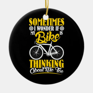 Ornamento De Cerâmica Minha Bicicleta Pensando Em Mim