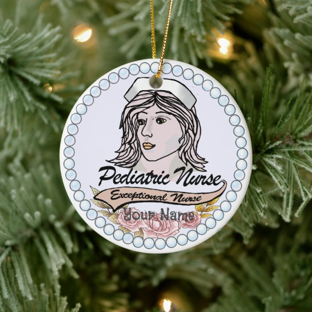 Ornamento De Cerâmica Minha enfermeira pediátrica (Árvore)