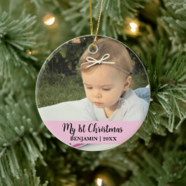 Ornamento De Cerâmica Minha foto de natal de 1rua