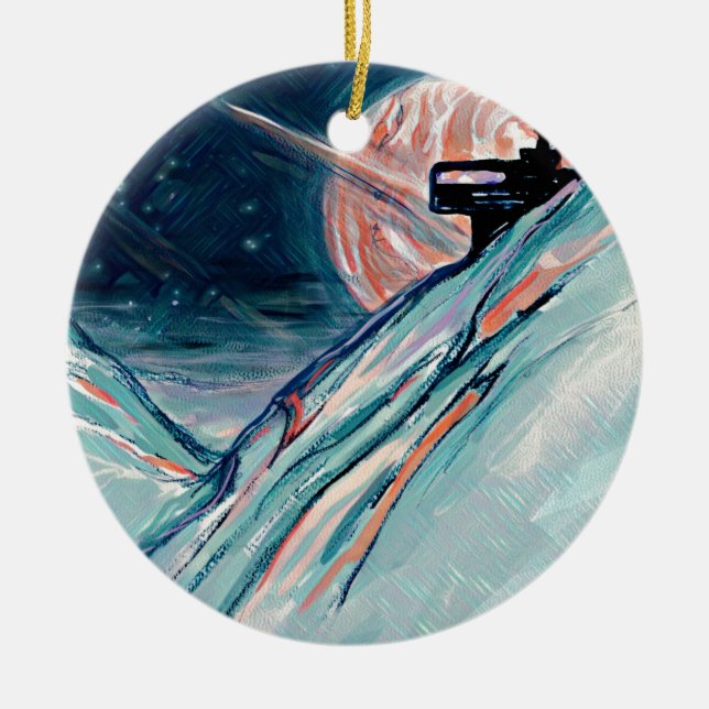 Ornamento De Cerâmica Minha futura casa no espaço (Frente)