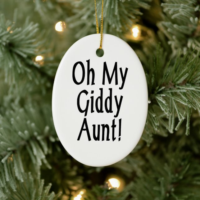 Ornamento De Cerâmica Minha Tia Giddy! (Árvore)