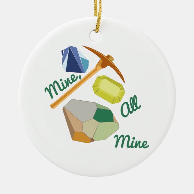 Ornamento De Cerâmica Minha, Toda Minha (Frente)