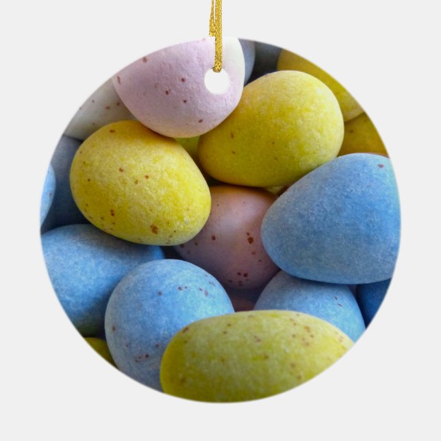 Ornamento De Cerâmica Mini Ovos de Chocolate (Traseira)