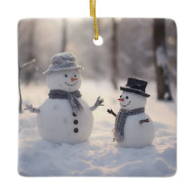 Mini Snowmen num dia brilhante