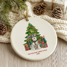 Miniatura Família de Cães Schnauzer Natal