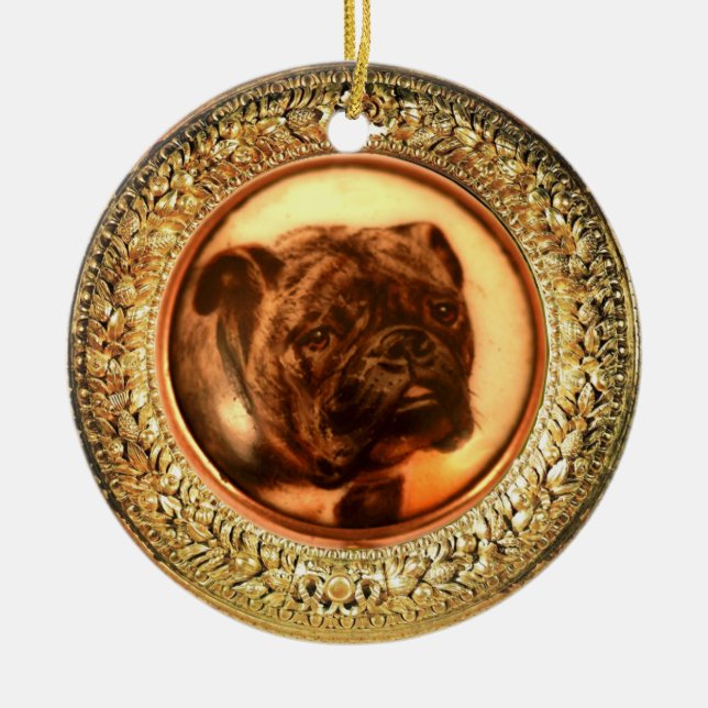 Ornamento De Cerâmica MINIATURE DOG PORTRAITS Buldog (Frente)