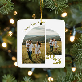 Ornamento De Cerâmica Minimal Double Sided Arch Two Photo