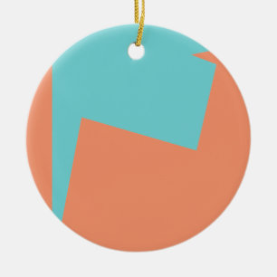 Ornamento De Cerâmica Minimalismo de abstrato Art Azul Branco