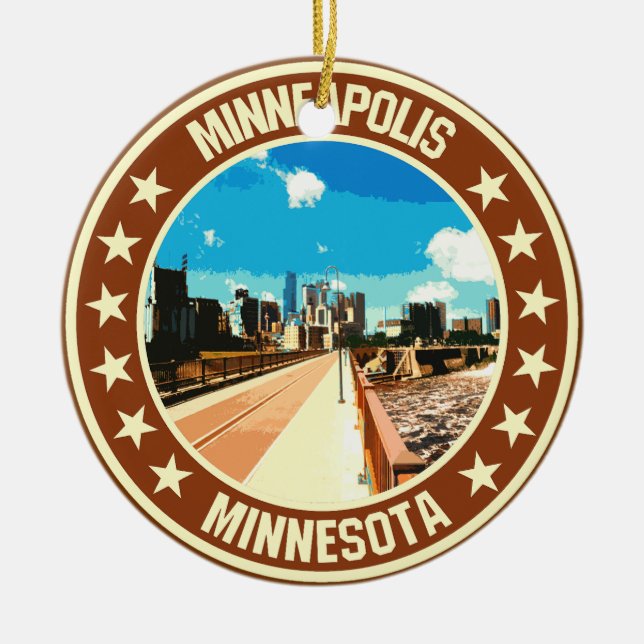 Ornamento De Cerâmica Minneapolis (Frente)