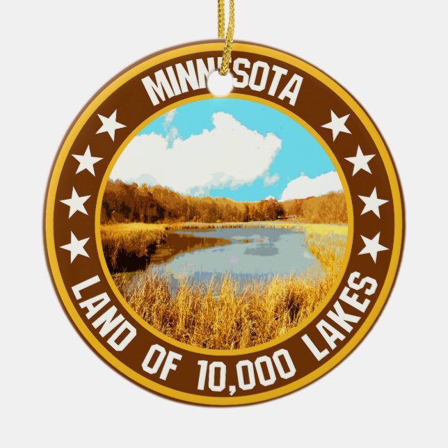 Ornamento De Cerâmica Minnesota (Frente)