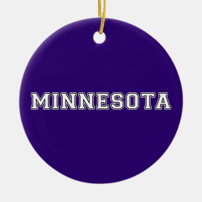 Ornamento De Cerâmica Minnesota (Frente)