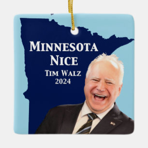 Ornamento De Cerâmica Minnesota Nice Tim Walz