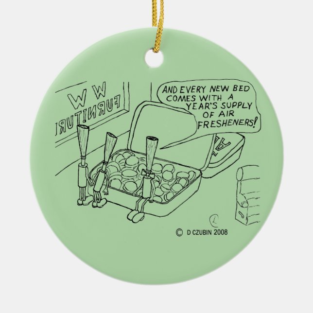 Ornamento De Cerâmica Mint Bed (Frente)