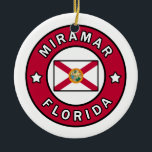 Ornamento De Cerâmica Miramar Florida<br><div class="desc">Miramar Florida</div>