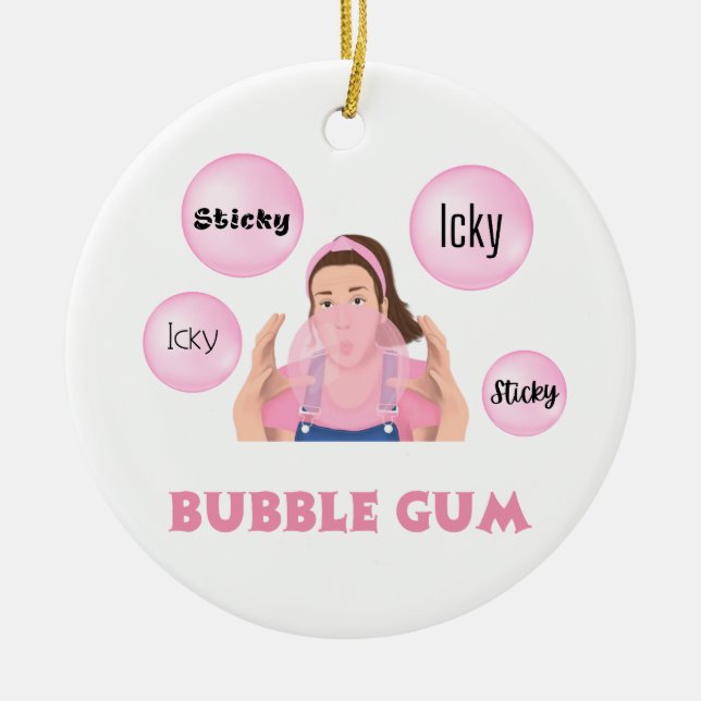Ornamento De Cerâmica Miss Rachel Ornament - Icky Stick, Bubblegum (Frente)
