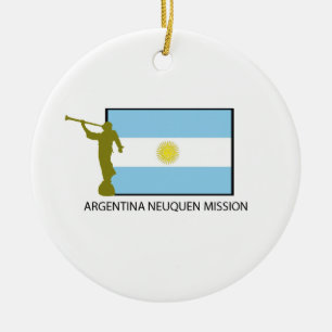 ORNAMENTO DE CERÂMICA MISSÃO LDS DE ARGENTINA NEUQUEN