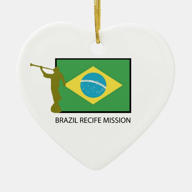 ORNAMENTO DE CERÂMICA MISSÃO LDS DE BRASIL RECIFE (Frente)