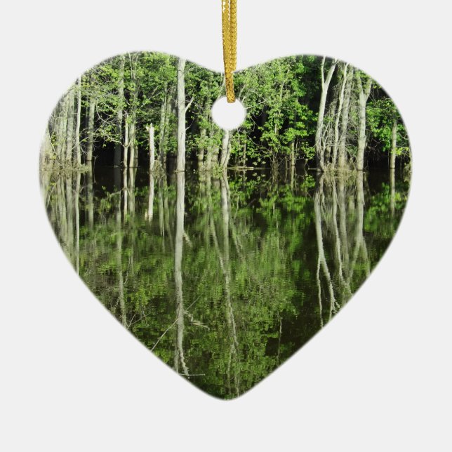 Ornamento De Cerâmica Mississípi River Banks Keepsaame Ornament (Frente)