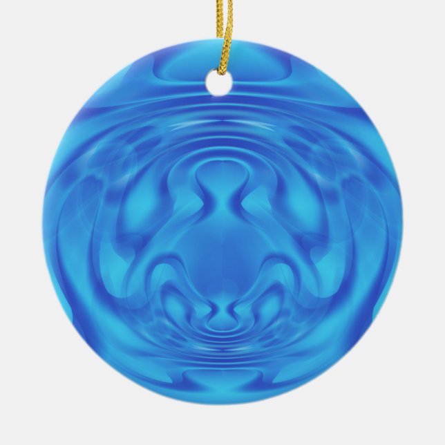 Ornamento De Cerâmica Mistério Azul (Frente)
