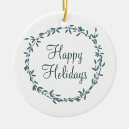 Ornamento De Cerâmica Mistletoe with Personalized Message