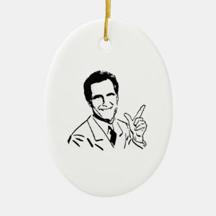 Ornamento De Cerâmica Mitt Romney de fala