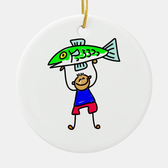 Ornamento De Cerâmica Miúdo dos peixes (Frente)