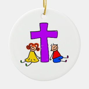 Ornamento De Cerâmica Miúdos cristãos
