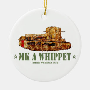 Ornamento De Cerâmica MK Um Whippet World War Um Tanque Médio Britânico