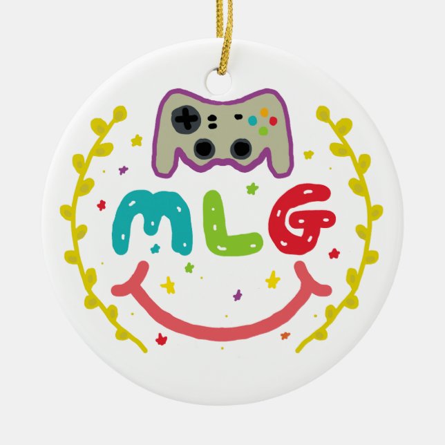 Ornamento De Cerâmica MLG - Major League Gamer (Frente)