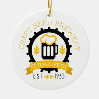 Ornamento De Cerâmica Modelo do design do logotipo da cerveja com pinta
