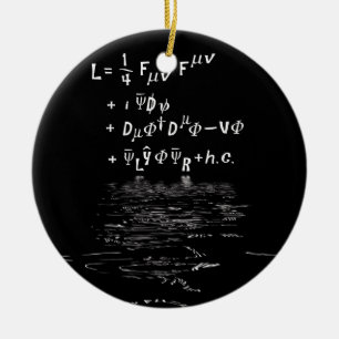 Ornamento De Cerâmica Modelo padrão de física especial lantanês. Re