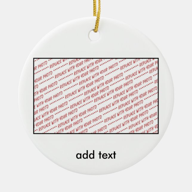 Ornamento De Cerâmica Modelo para Foto de Grupo ou Classe (Frente)