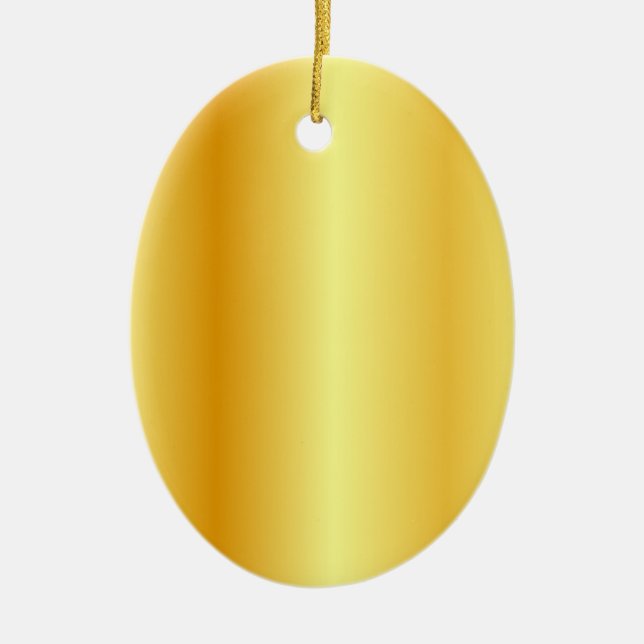 Ornamento De Cerâmica Modelo Vazio Personalizado Exame Metálico Dourado (Frente)