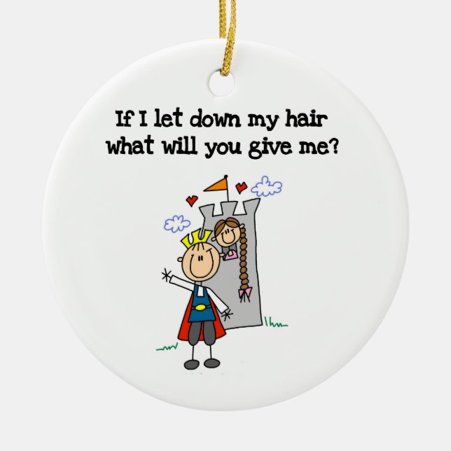 Ornamento De Cerâmica Modern Rapunzel (Frente)