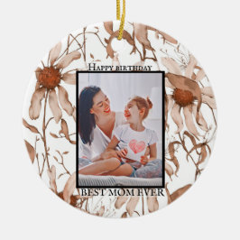 Ornamento De Cerâmica Modern vibrant color mother photo art