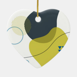 Ornamento De Cerâmica Moderno, Memphis, legal, único, ilustração de t