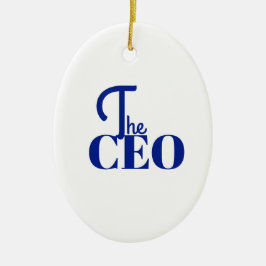 Ornamento De Cerâmica Moderno Minimal O CEO Azul