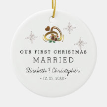 Moderno Nossa Primeira Foto Casada De Natal